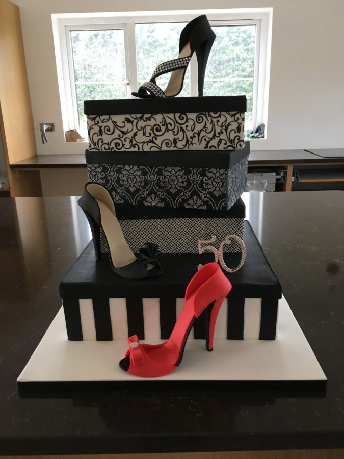 Shoe box celebration cake